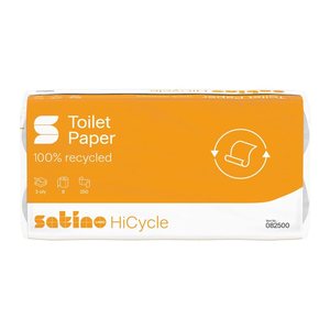Satino Toilettenpapier HiCycle 3-lagig Recyclingpapier, 8 Rollen