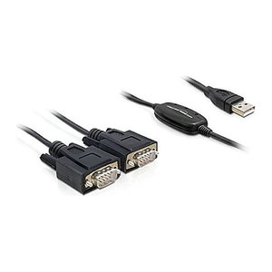 DELOCK USB Kabel A -> 2x D-Sub9 St/St 1.40m