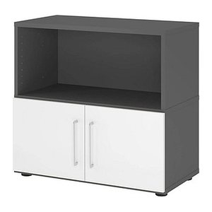 HAMMERBACHER Regalschrank FlexWall, VFW28T1KG/G/W/BS grafit, weiß 80,0 x 40,0 x 74,6 cm, 1 St.
