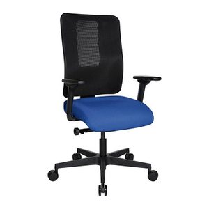 Topstar Bürostuhl Sitness Open X (N) Deluxe mit Schiebesitz, OX30WTW2 T260 Stoff blau, Gestell schwarz