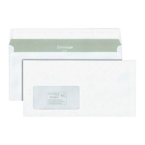 MAILmedia Briefumschläge Envirelope® DIN lang mit Fenster recycling-weiß haftklebend 500 St.
