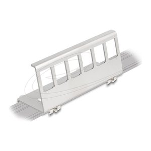 DELOCK Keystone Halterung 6 Port für Hutschiene Metall