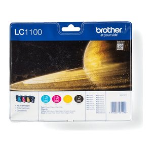 brother LC-1100BK/C/M/Y schwarz, cyan, magenta, gelb Druckerpatrone, 4er-Set