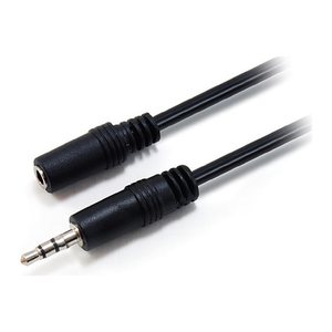 Equip Audiokabel 3.5mm->3.5mm St/Bu 2.50m schwarz Polybeutel
