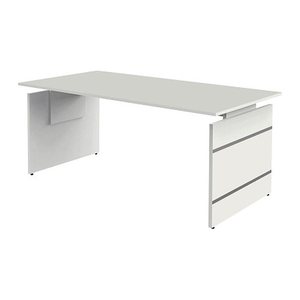 Kerkmann höhenverstellbarer Schreibtisch weiß rechteckig, Wangen-Gestell weiß 180,0 x 80,0 cm