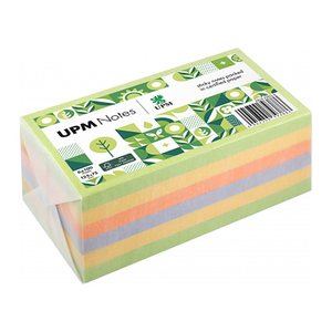 UPM Notes Springmix Haftnotizen doppelte Haftung farbsortiert, 6 Blöcke