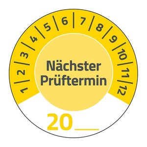 AVERY Zweckform Prüfplaketten 7905 gelb 30,0 x 30,0 mm, 10 Blatt