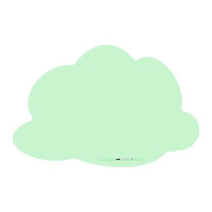 rocada Whiteboard Skin Cloud Shape 115,0 x 75,0 cm blau lackierter Stahl