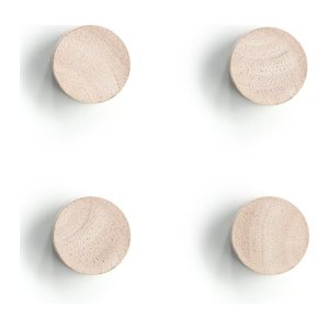 Zeller Wood Magnete braun, Holz Ø 2,2 x 1,5 cm, 4 St.