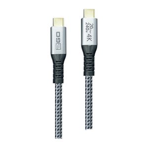 2GO Datenkabel USB-C 240W 3.2 Thunderbolt 3 200cm schwarz