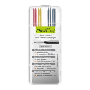 Pica Dry 4020 Fallminen-Bleistiftminen graphit, rot, gelb 2,8 mm, 8 St.
