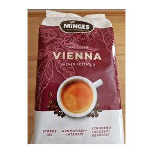 MINGES CAFFÉ CRÈME KAFFEEHAUS Kaffeebohnen, Arabica- und Robustabohnen intensiv, 1 kg