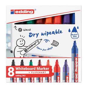 edding 363 Whiteboard-Marker farbsortiert 1,0 - 5,0 cm, 8 St.