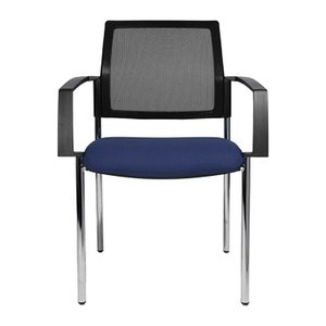 Topstar Besucherstühle BtoB 10 BB290A G260 blau, schwarz Stoff, 2 St.
