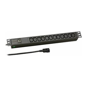 EFB 19" 1HE Steckdosenleiste für USV 12xC13, Zuleitung C14