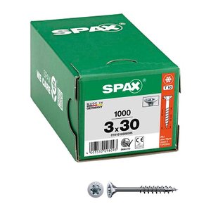 SPAX® Universalschrauben T10 Senkkopf WIROX 0191010300305 3 mm x 30 mm, 1.000 St.
