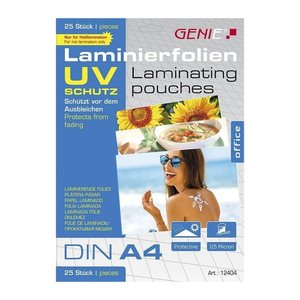GENIE Laminierfolien glänzend für A4 125 micron, 25 St.