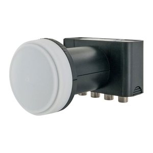 Schwaiger Quad-Switch LNB 4 Sat. Wetterfest Grau