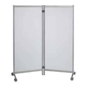 PAPERFLOW Trennwand, transparent 76,0 x 160,0 cm mit Rollen, 2 St.
