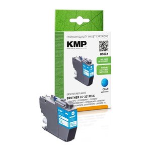 KMP Patrone Brother LC3219XLC cyan 1500 S. B58CX refilled