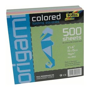 folia Faltblätter Origami mehrfarbig 500 Blatt