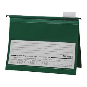 EICHNER Hängehefter Kunststoff grün DIN A4 1x kaufmännische Heftung, 10 St.