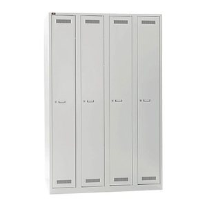 BISLEY LIGHT Spind lichtgrau GL12Q1645, 4 Schließfächer 120,0 x 50,0 x 185,0 cm