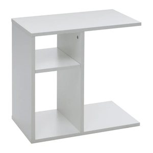 WOHNLING Beistelltisch rechteckig Spanplatte weiß 50,0 x 30,0 x 50,0 cm, 1 St.