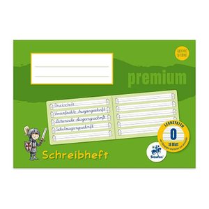 Staufen® Schreiblernheft Premium Lineatur 0 liniert DIN A5 quer ohne Rand, 16 Blatt, 1 St.