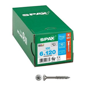 SPAX® Universalschrauben T30 Senkkopf Edelstahl A2 0197000601203 6 mm x 120 mm, 100 St.