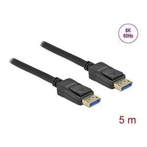 DeLOCK DisplayPort 2.0 Kabel 8K 60 Hz 5,0 m schwarz, 1 St.