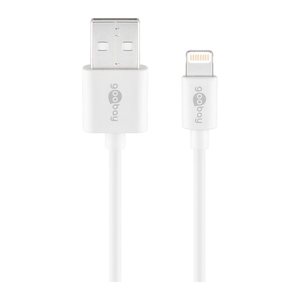 goobay USB 2.0 A/Lightning Kabel 2,0 m weiß, 1 St.