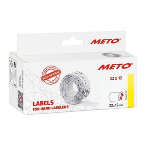 METO Preisetiketten weiß permanent 22,0 x 12,0 mm, 6 Rollen