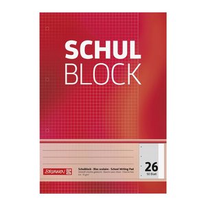 BRUNNEN Briefblock DIN A4 kariert Lineatur 26, 1 St.