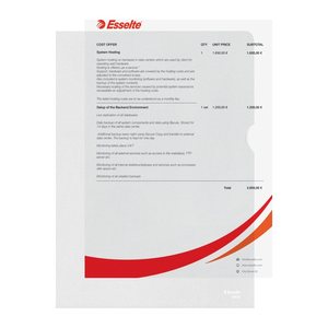 Esselte Sichthüllen 23823 DIN A4 transparent genarbt 0,12 mm, 100 St.