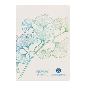 Herlitz Notizheft A6 GREENline 32 Bl. liniert Ginkgo