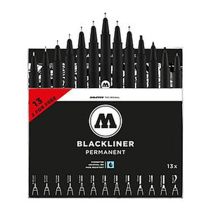 MOLOTOW Fineliner-Set schwarz, 13 Set