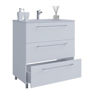 VCM my bath Badmöbel-Set 2-teilig Schubo 914853 weiß 80,0 x 46,0 x 86,0 cm