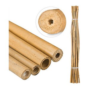 relaxdays Bambusstäbe Holz, Ø ca. 1,0 bis 1,7 cm braun rund, 25 St.