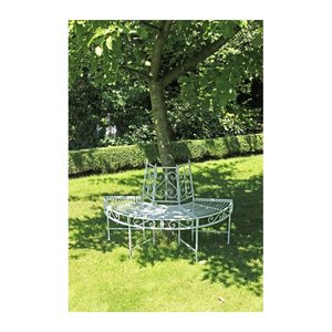 Garden Pleasure Baumbank Varda 950396 weiß Metall 124,0 cm