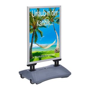 update displays Kundenstopper WindPro Lite silber DIN A1 2 Fächer 72,0 x 63,2 x 87,9 cm, 1 St.