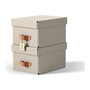 LEITZ Puro Aufbewahrungsboxen 7,0 l beige 20,0 x 28,0 x 15,0 cm, 2 St.
