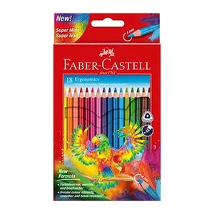 FABER-CASTELL Ergonomics Buntstifte farbsortiert, 18 St.