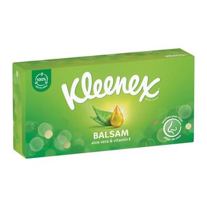 Kleenex® Taschentücherbox balsam 4-lagig weiß, 56 Tücher