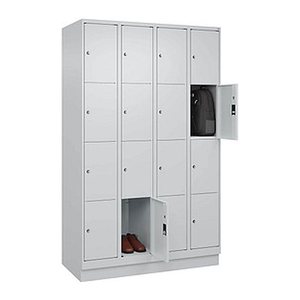 CP Schließfachschrank Classic PLUS lichtgrau 080020-404 S10009, 16 Schließfächer 120,0 x 50,0 x 185,0 cm