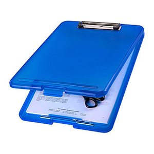 helit Klemmbrett the clip H2532030 DIN A4 blau transluzent Kunststoff, 1 St.