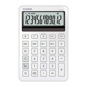 CASIO MS-200DQ-WE Taschenrechner seidiges weiß