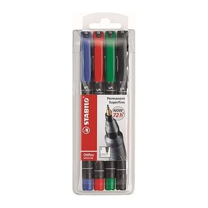STABILO OHPen universal Folienstifte-Set farbsortiert non-permanent, 4 St.
