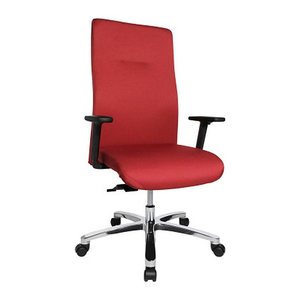 Topstar XXL Bürostuhl Big Star 20, BT290T W51 Stoff rot, Gestell alu