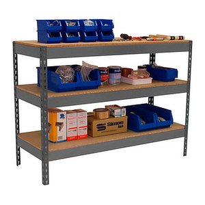 Simonrack Werkbank SIMONWORK BASIC 3 grau 120,0 x 90,0 x 90,0 cm